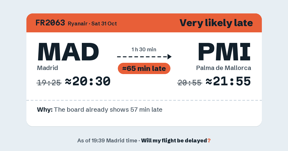 Link preview: FR2063 lands about 21:54