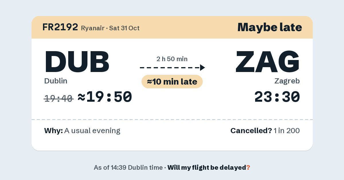 Link preview: FR2192 lands about 23:33