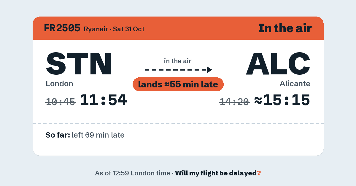 Link preview: FR2505 lands about 15:17