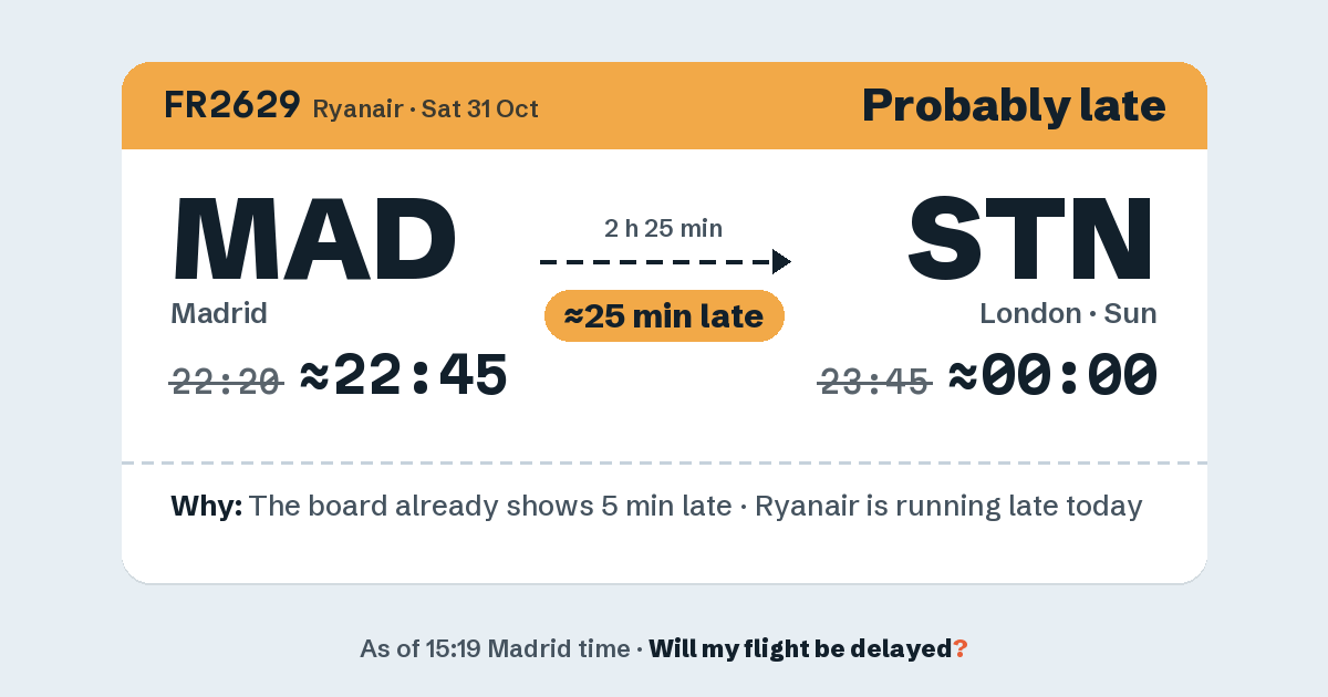 Link preview: FR2629 lands about 00:01