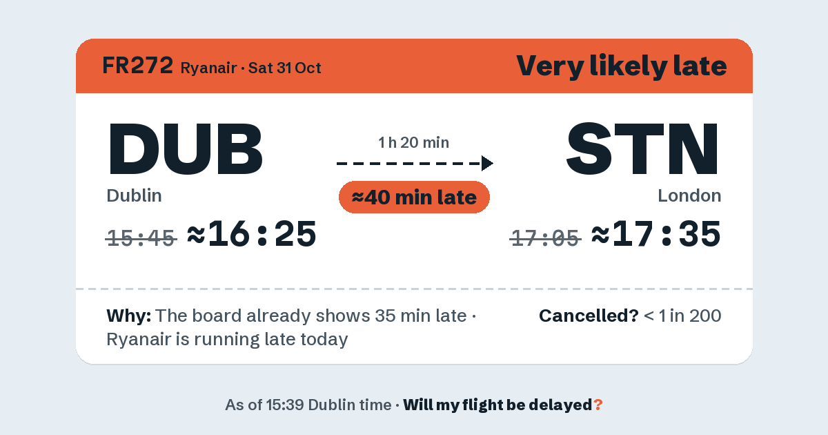 Link preview: FR272 lands about 17:37