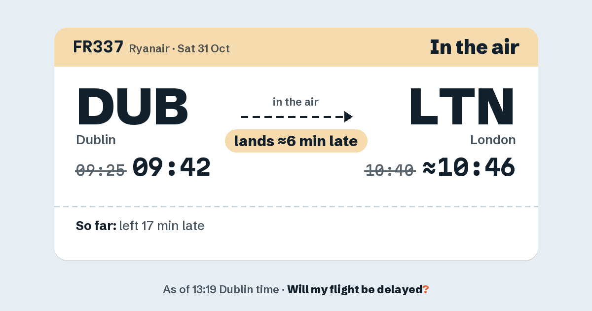 Link preview: FR337 lands about 10:46