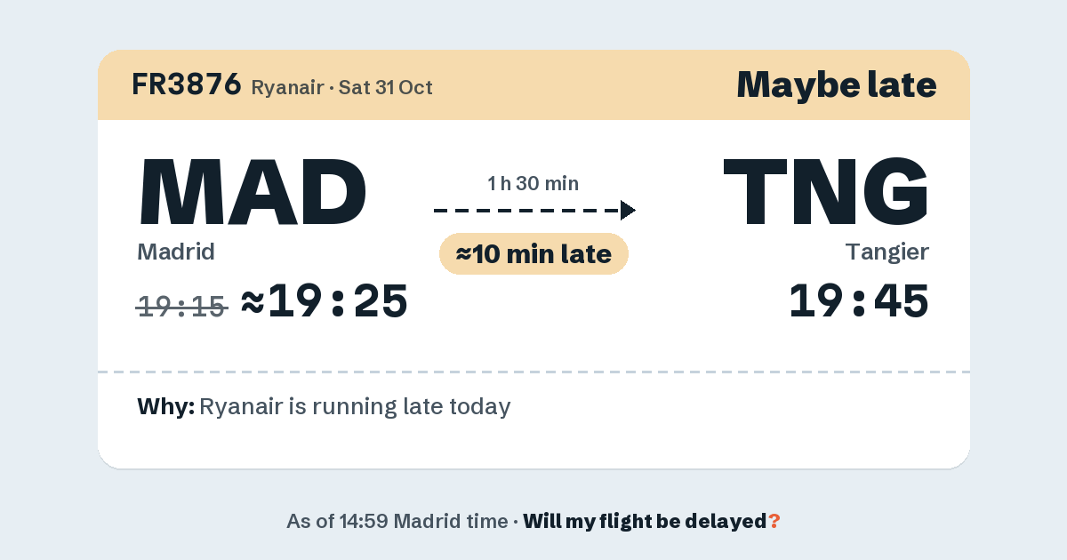 Link preview: FR3876 lands about 19:47