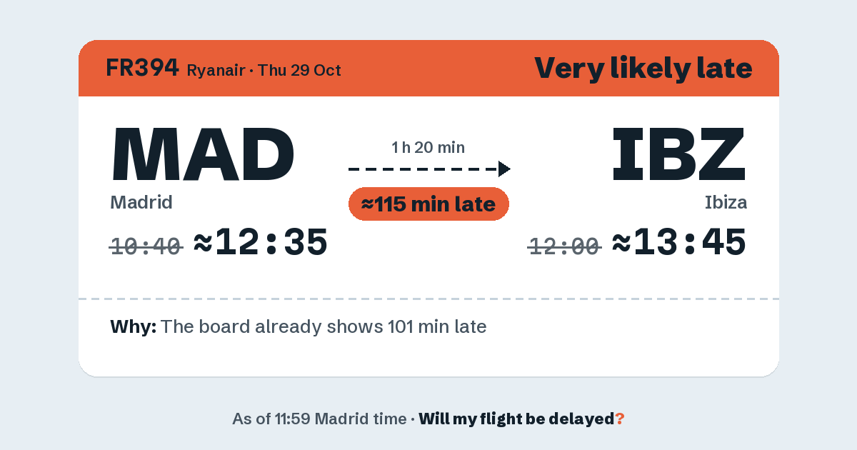 Link preview: FR394 lands about 13:46
