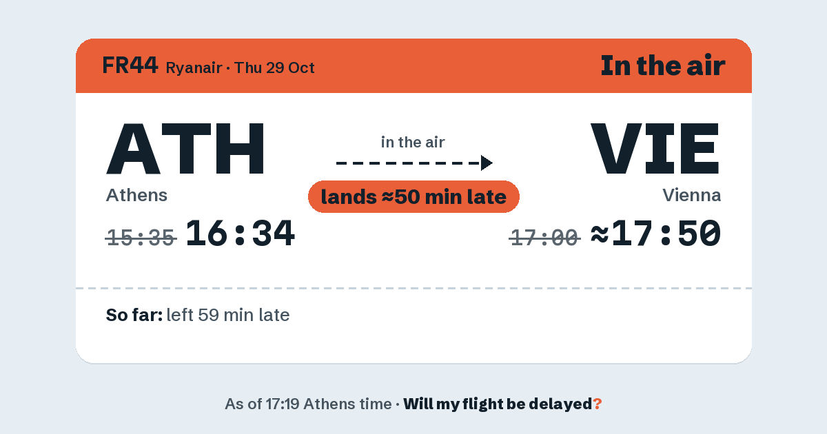 Link preview: FR44 lands about 17:49
