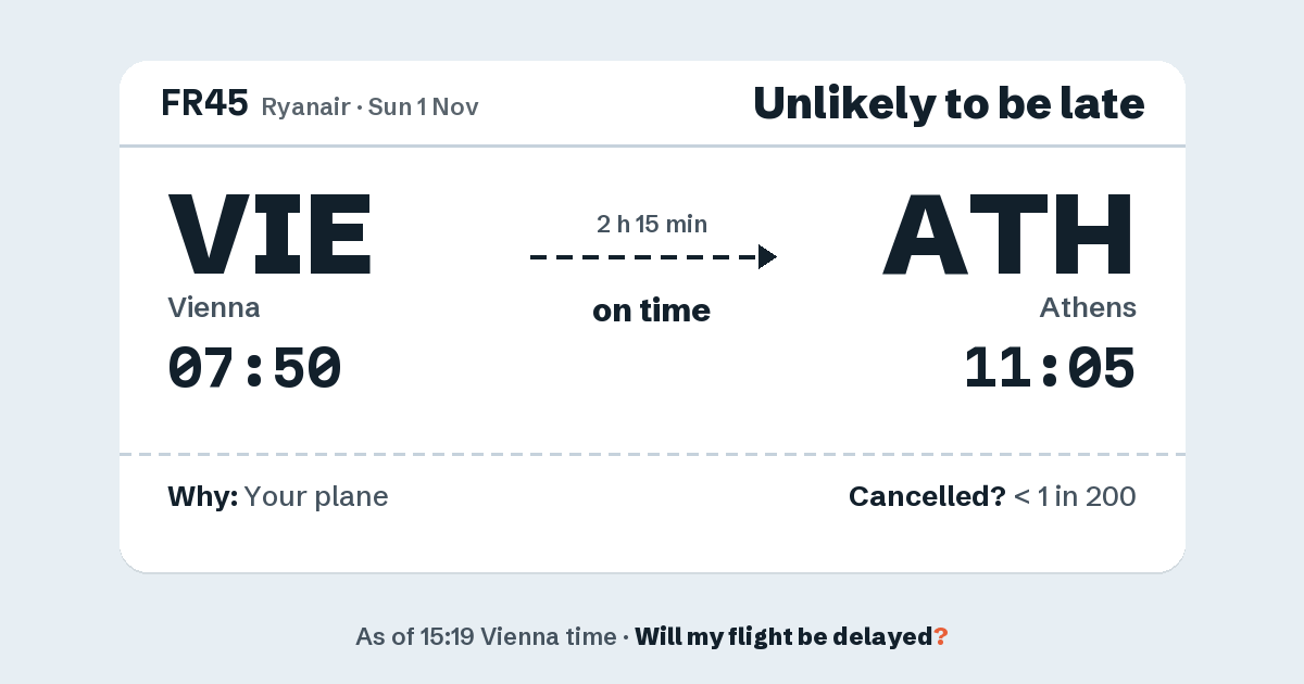 Link preview: FR45 lands about 11:03