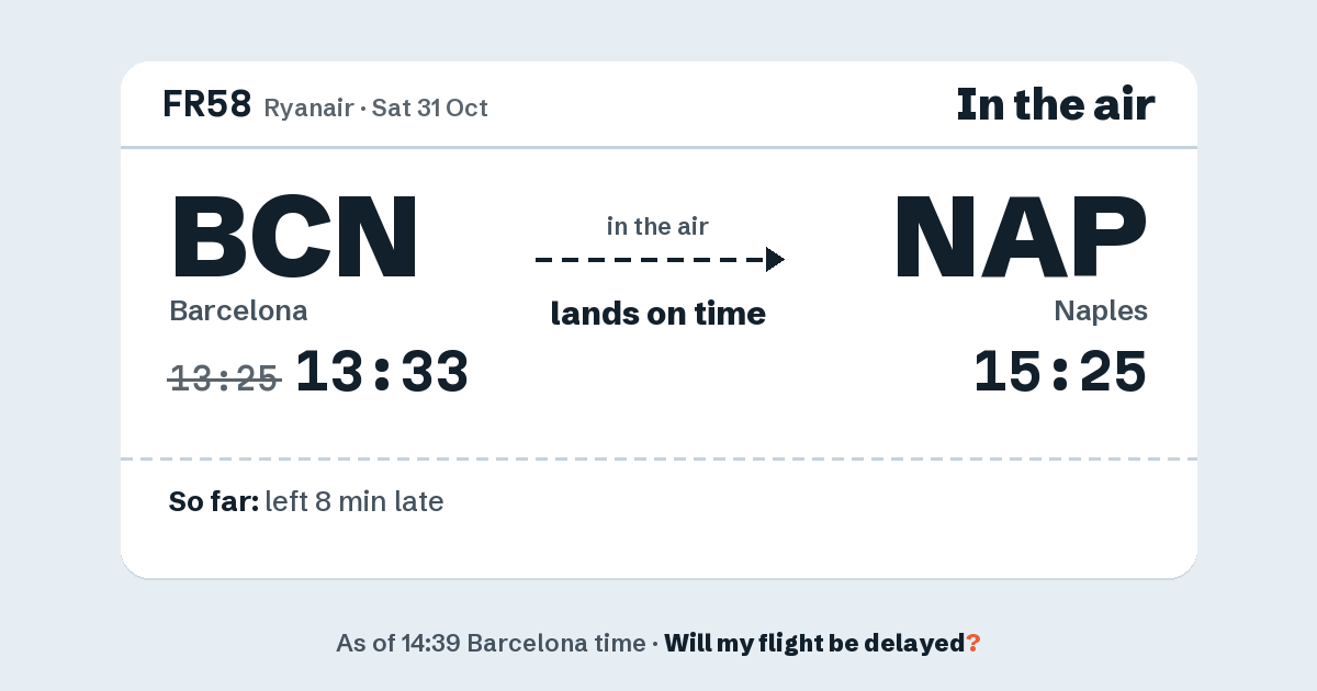 Link preview: FR58 lands about 15:22