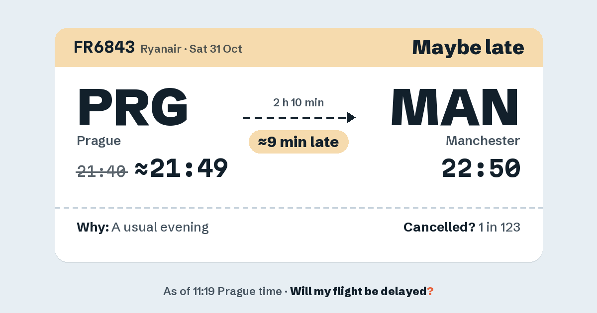 Link preview: FR6843 lands about 22:50