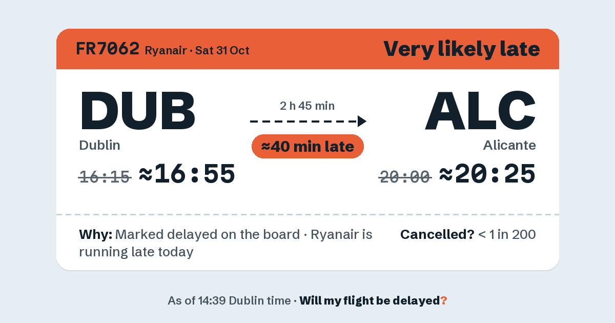 Link preview: FR7062 lands about 20:26