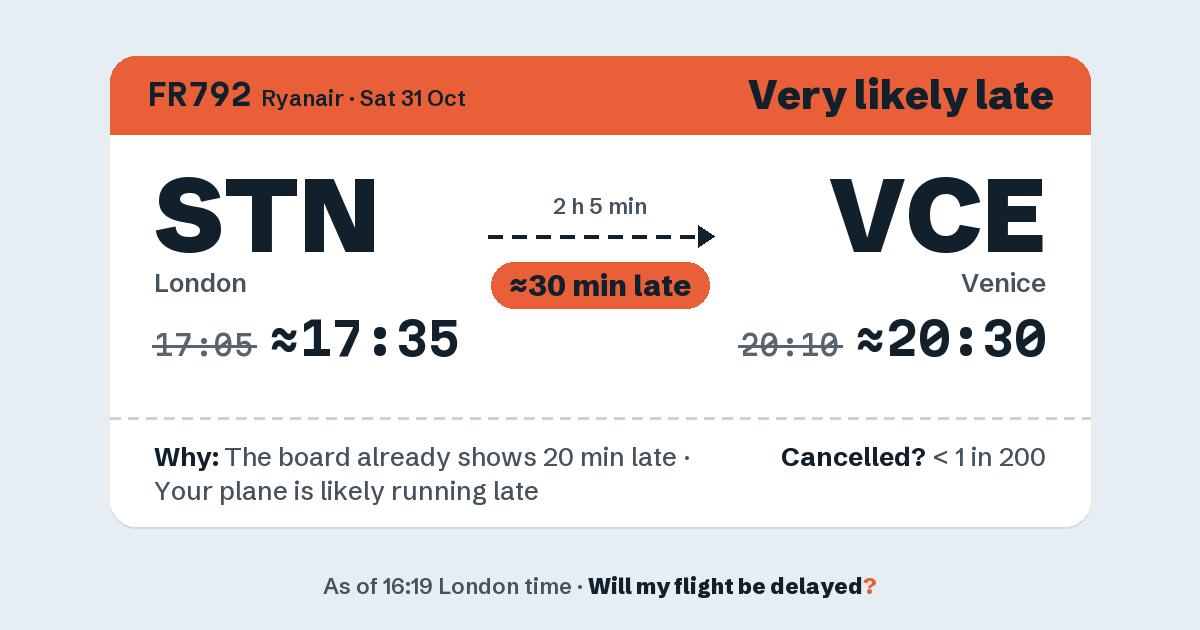 Link preview: FR792 lands about 20:31