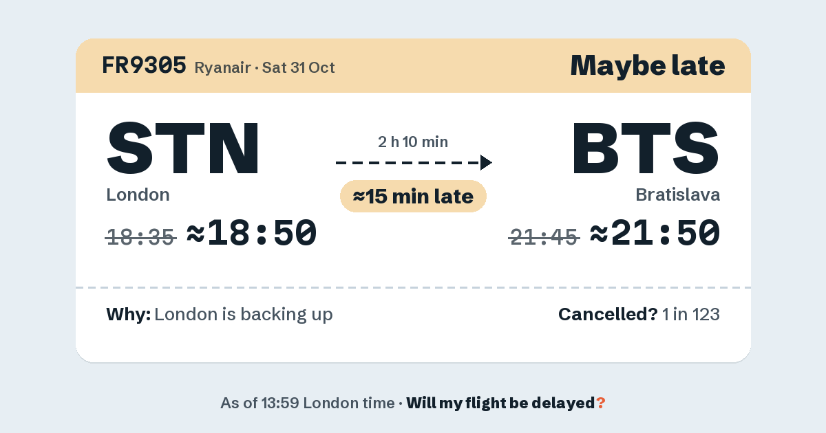 Link preview: FR9305 lands about 21:50