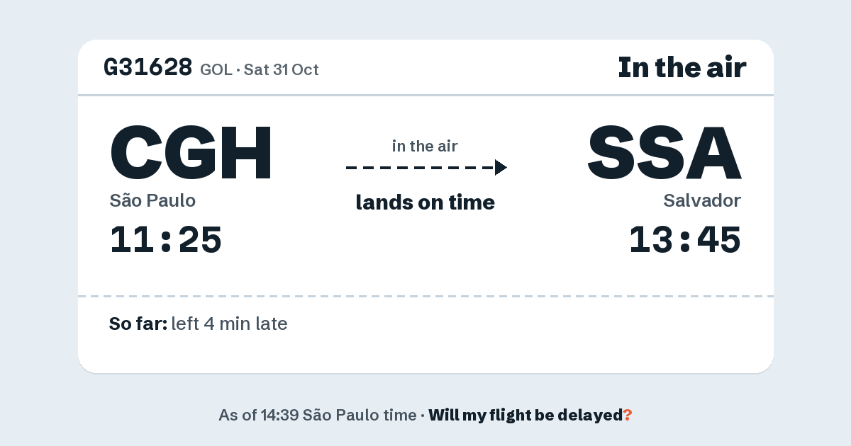 Link preview: G31628 lands about 13:41
