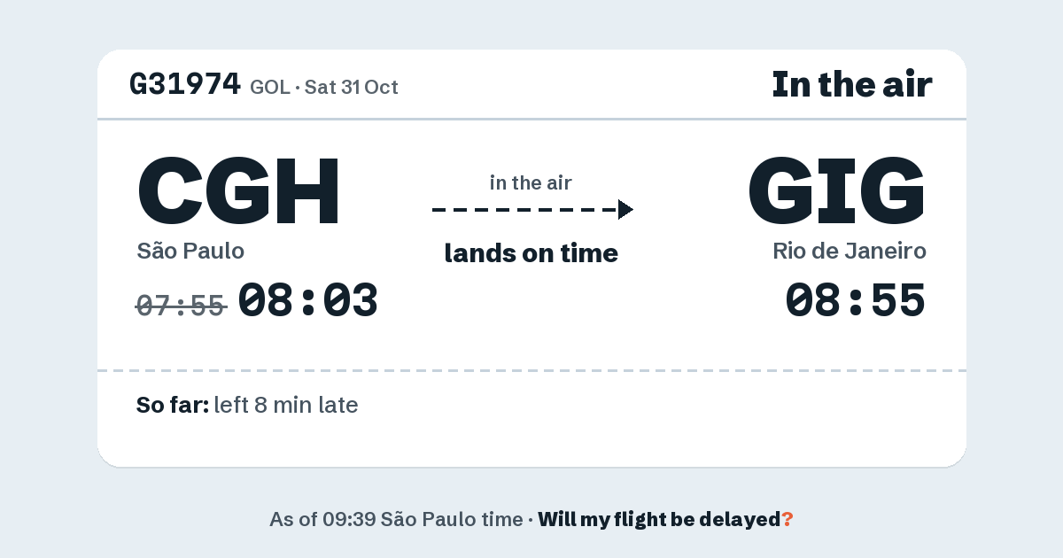 Link preview: G31974 lands about 08:59