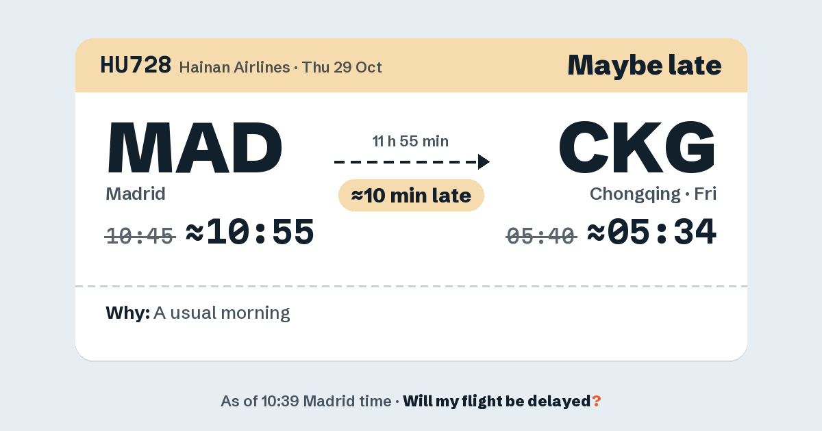 Link preview: HU728 lands about 05:34
