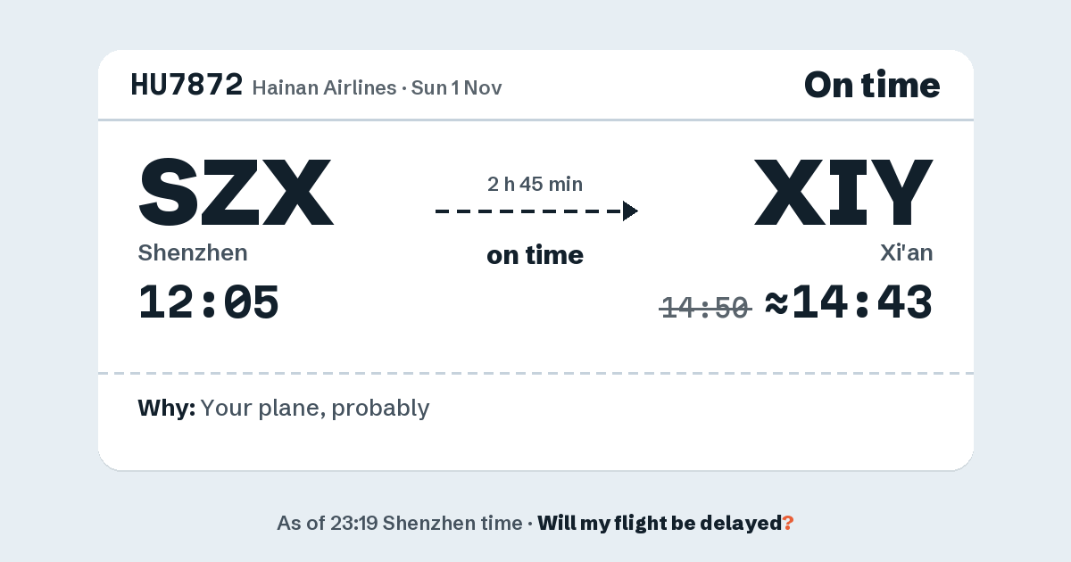 Link preview: HU7872 lands about 14:43