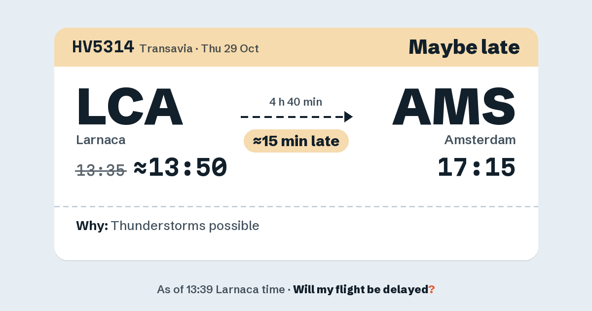 Link preview: HV5314 lands about 17:18