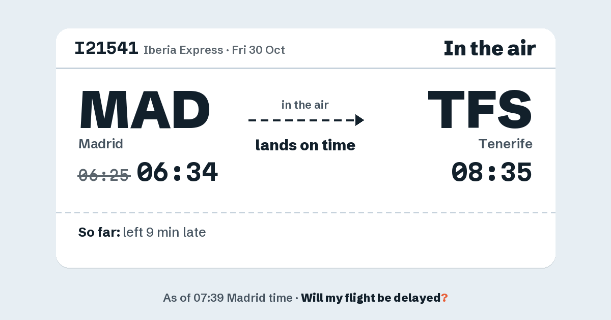 Link preview: I21541 lands about 08:32