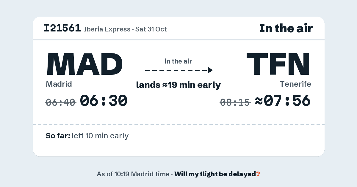 Link preview: I21561 lands about 07:56