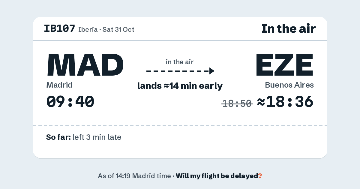 Link preview: IB107 lands about 18:36