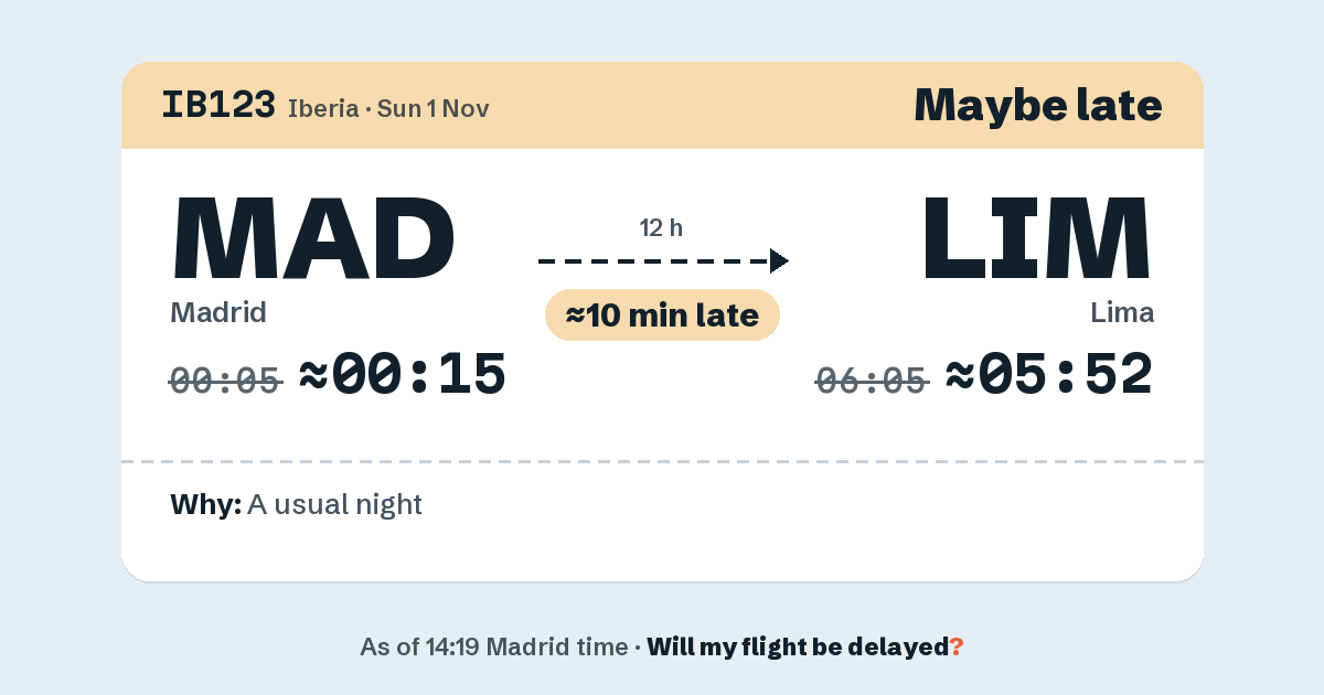 Link preview: IB123 lands about 05:52