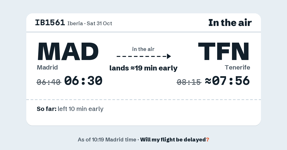 Link preview: IB1561 lands about 07:56