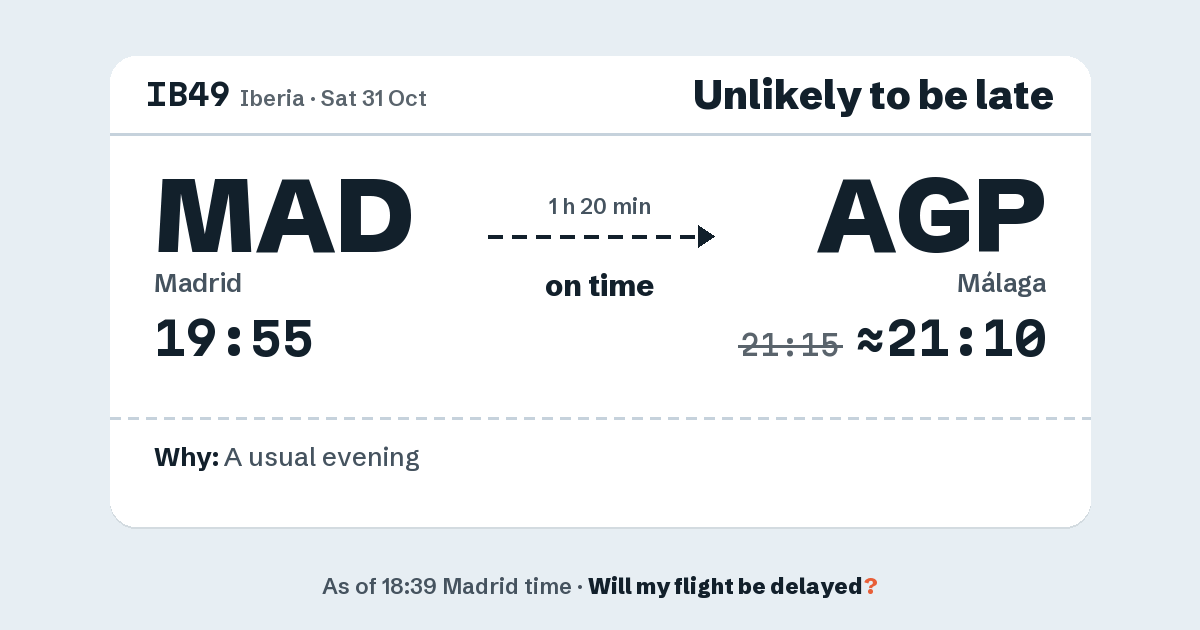 Link preview: IB49 lands about 21:10