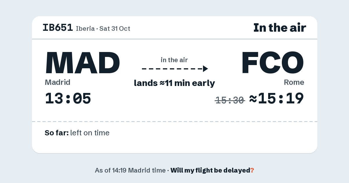 Link preview: IB651 lands about 15:19