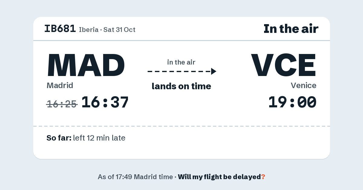 Link preview: IB681 lands about 19:00