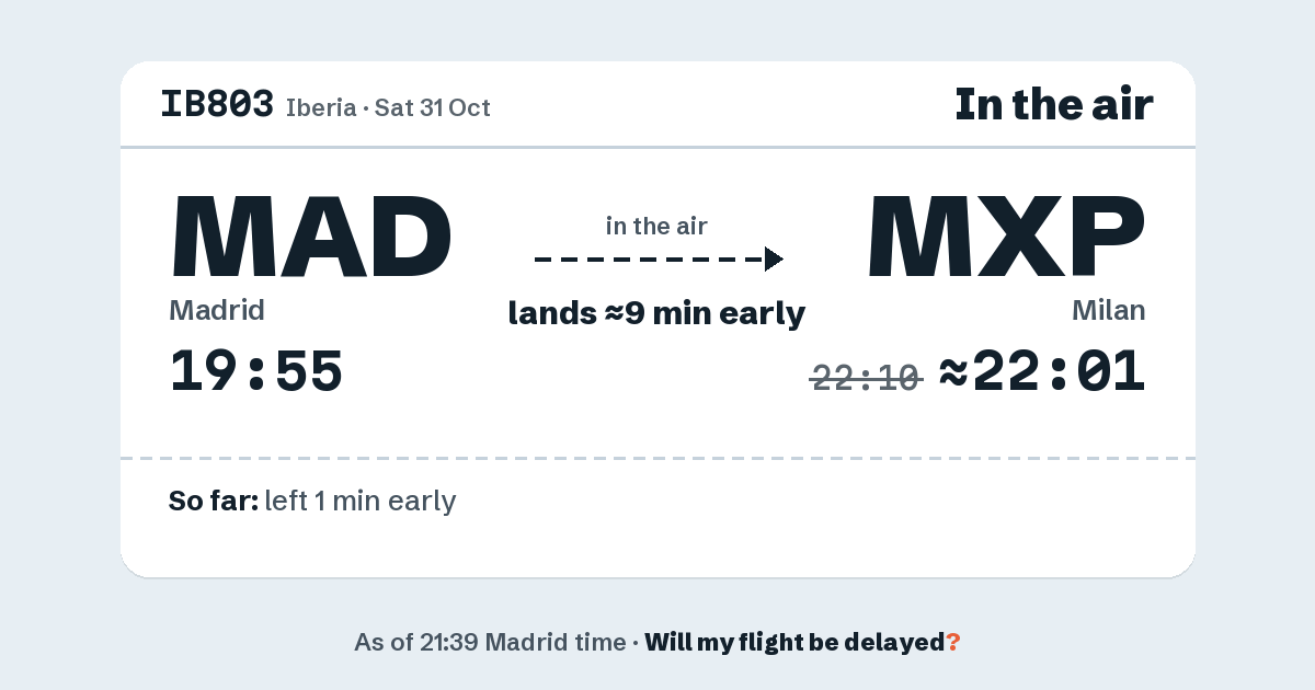 Link preview: IB803 lands about 22:01
