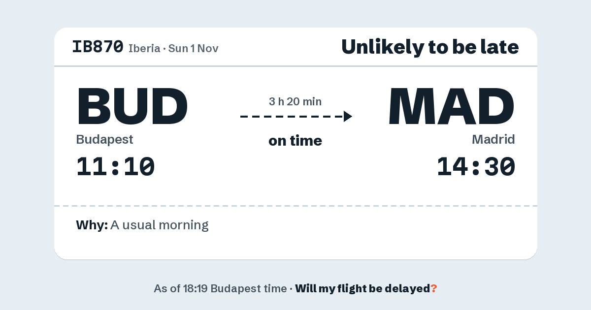 Link preview: IB870 lands about 14:32