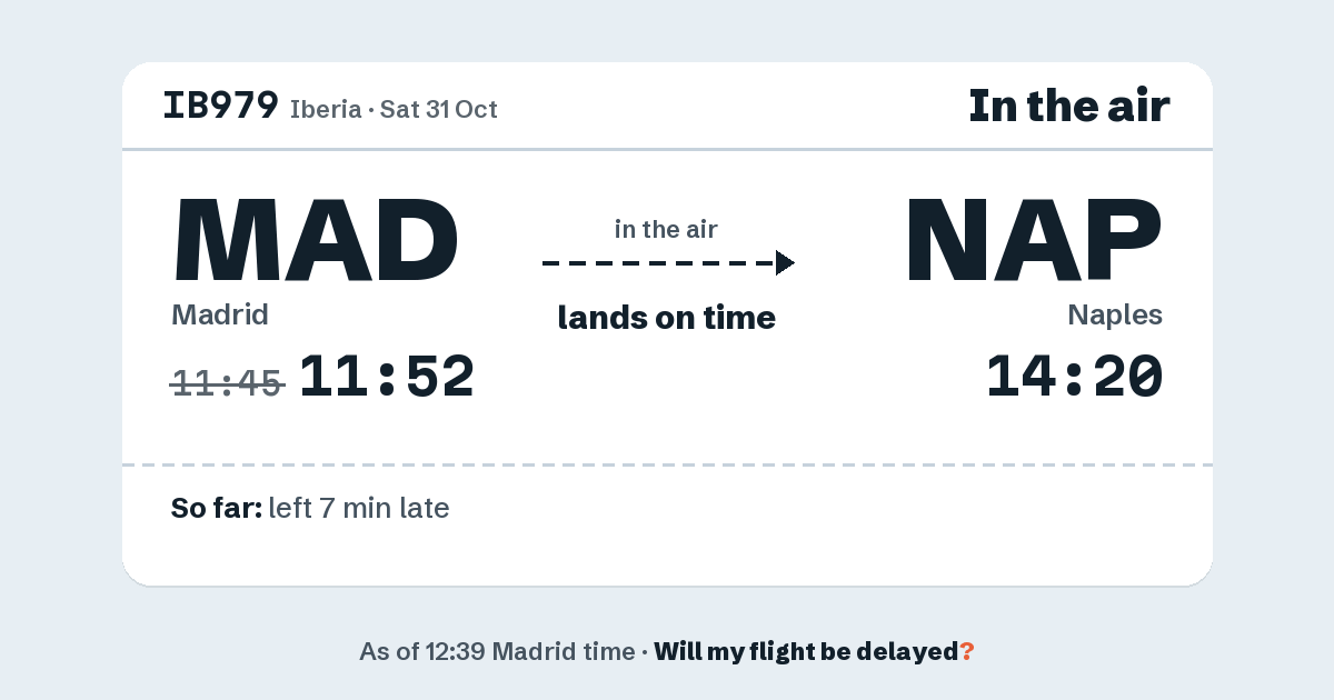 Link preview: IB979 lands about 14:17