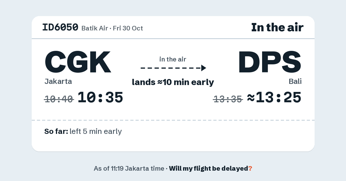Link preview: ID6050 lands about 13:25