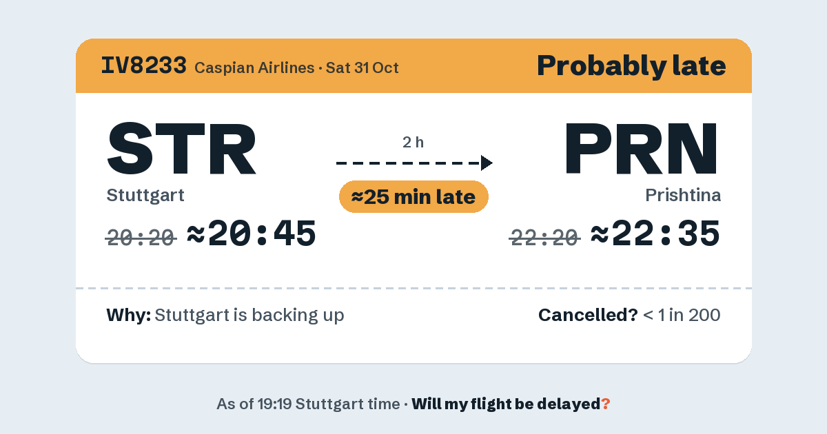 Link preview: IV8233 lands about 22:37
