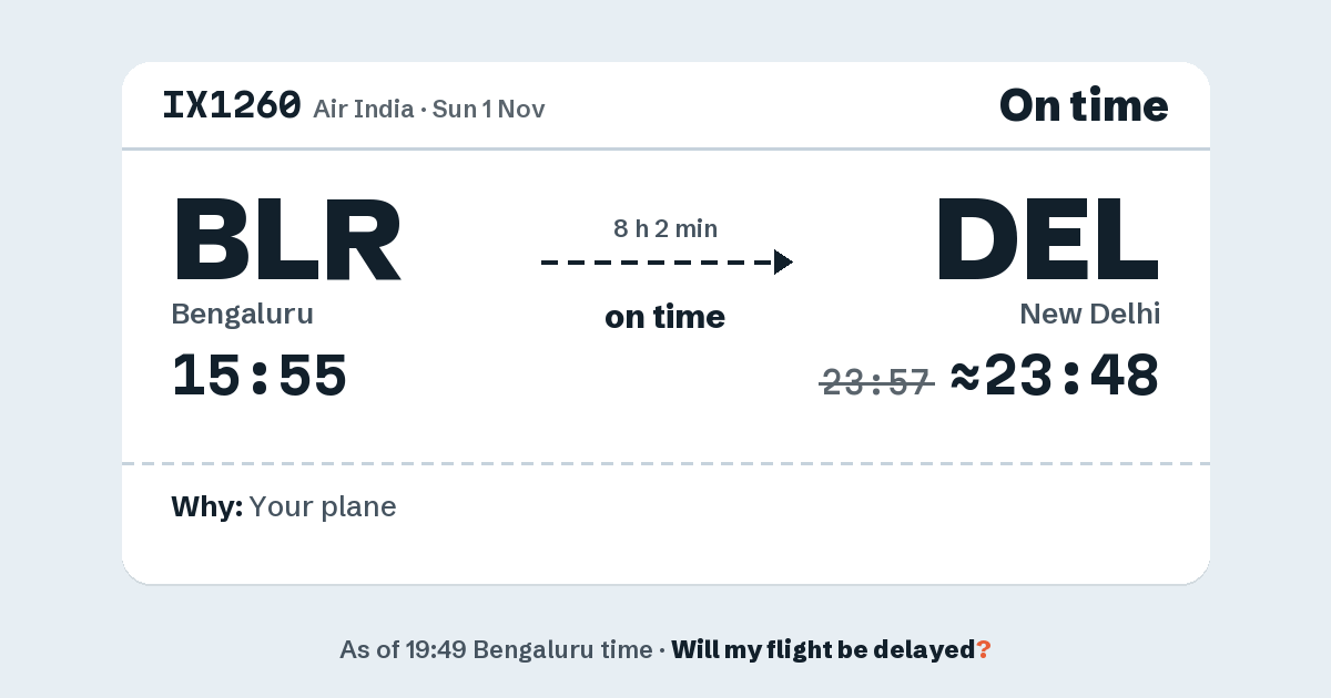 Link preview: IX1260 lands about 23:48