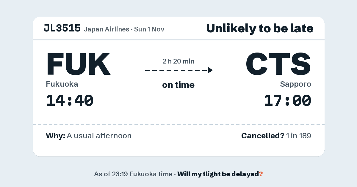 Link preview: JL3515 lands about 17:01