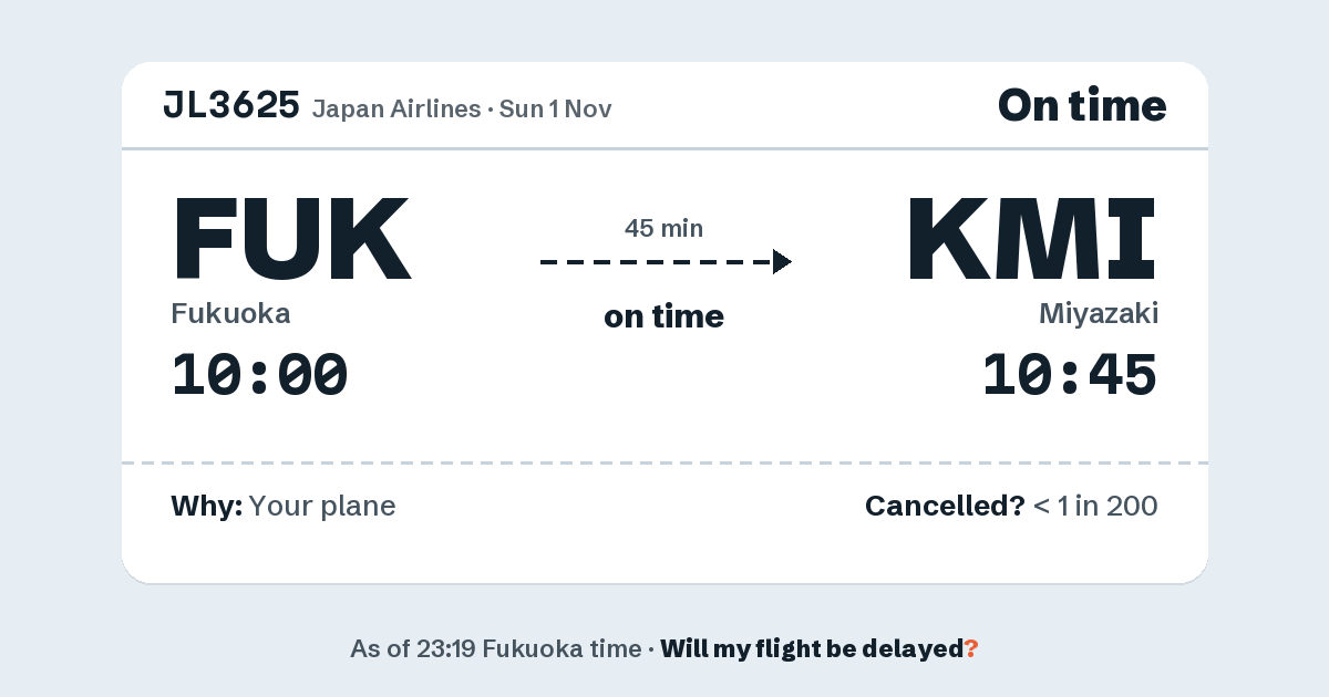 Link preview: JL3625 lands about 10:48
