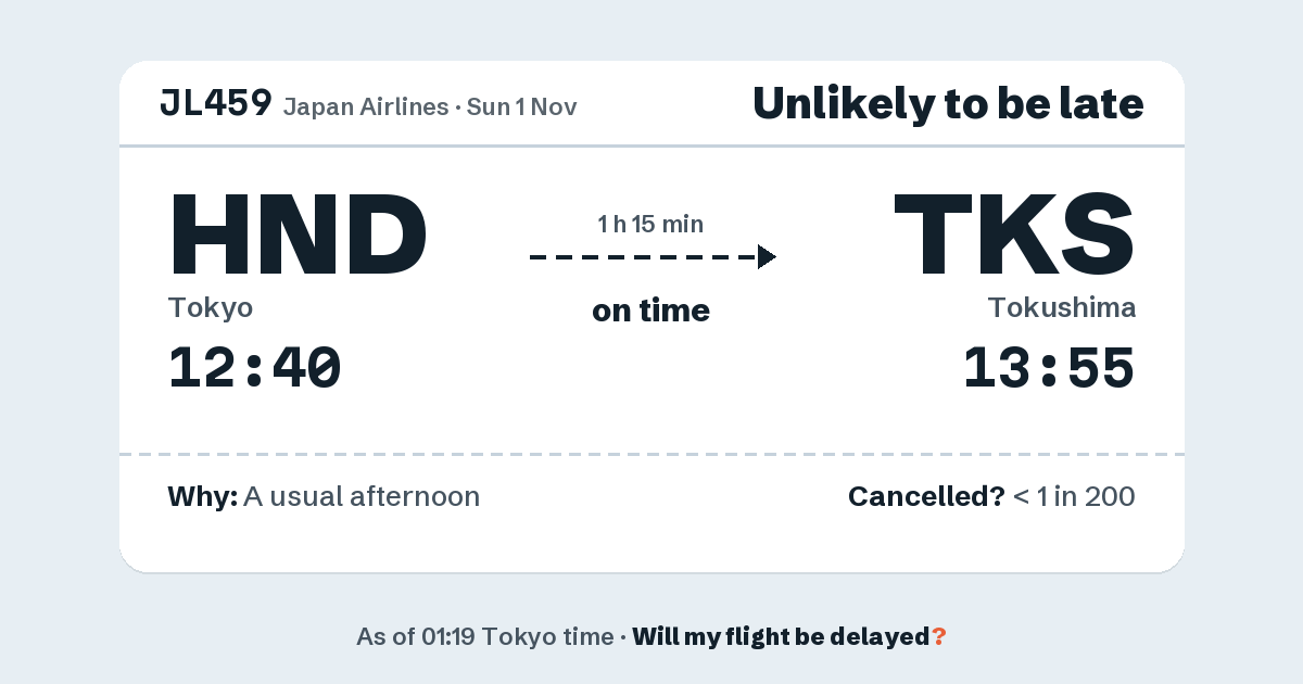 Link preview: JL459 lands about 13:56