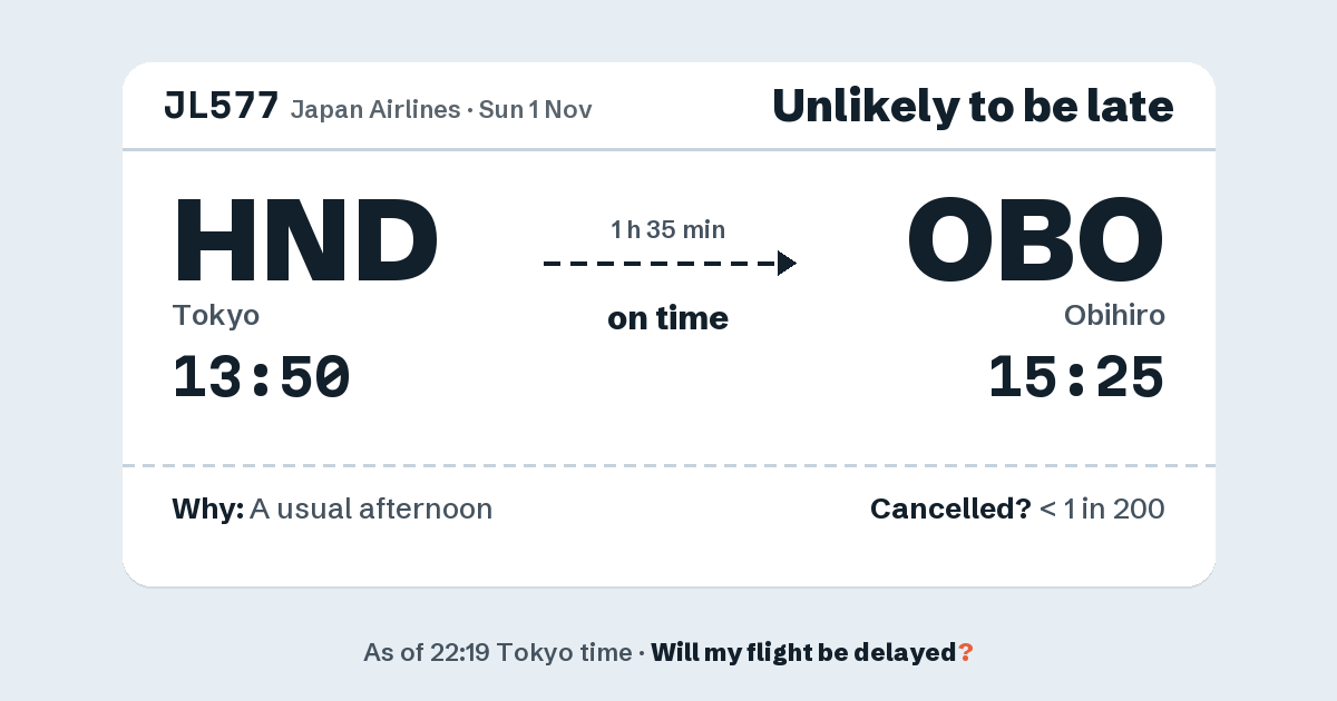 Link preview: JL577 lands about 15:27