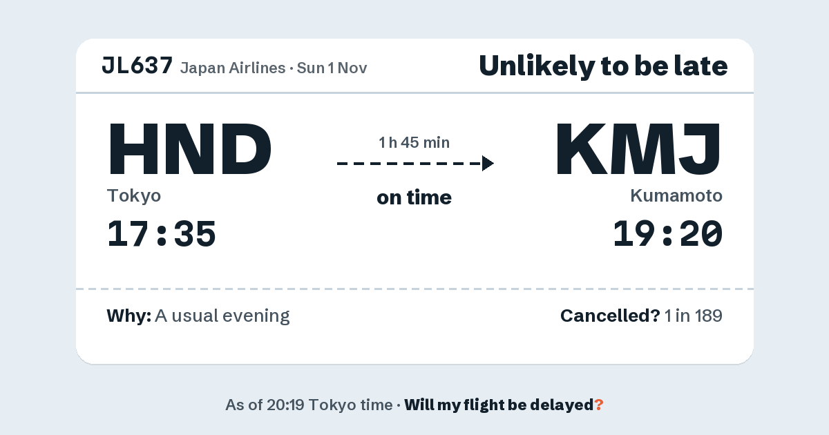 Link preview: JL637 lands about 19:24