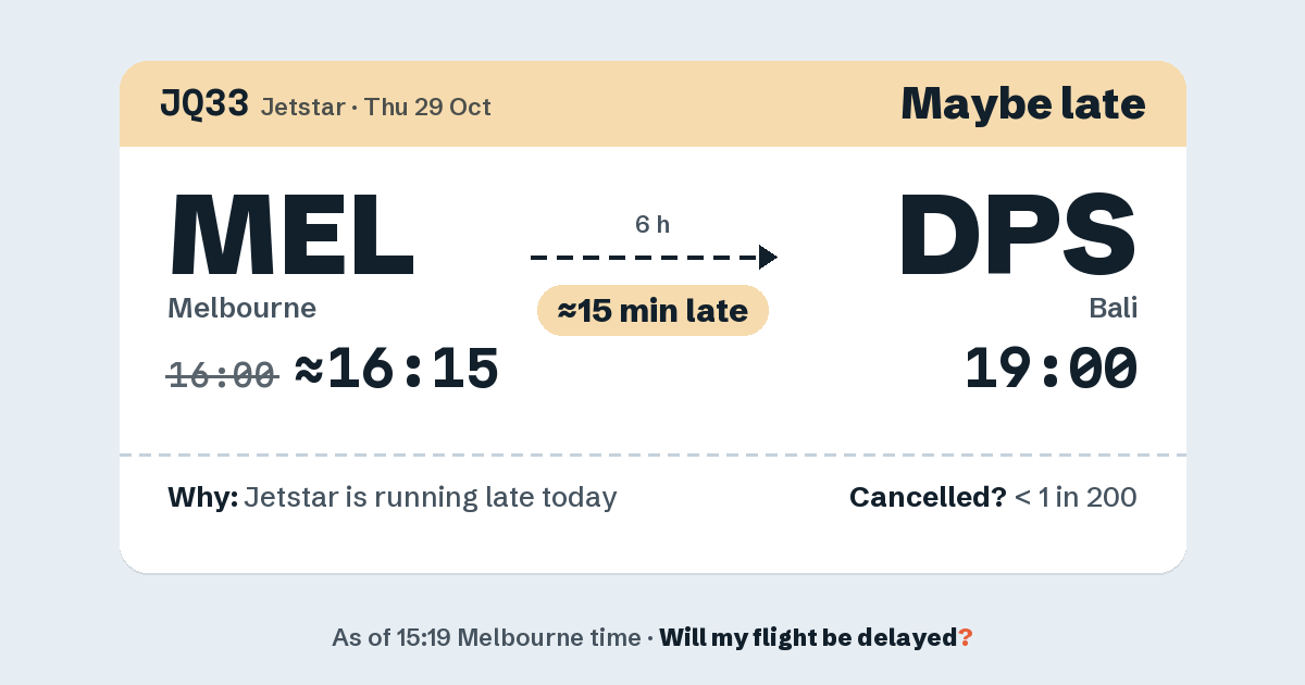 Link preview: JQ33 lands about 18:56