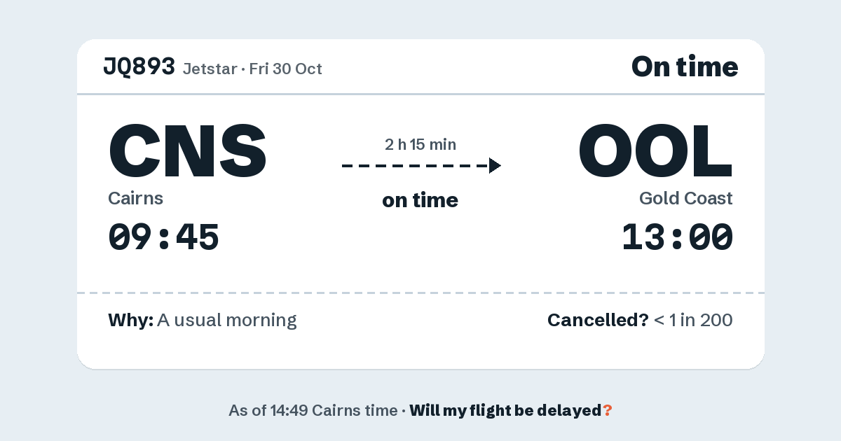 Link preview: JQ893 lands about 12:56