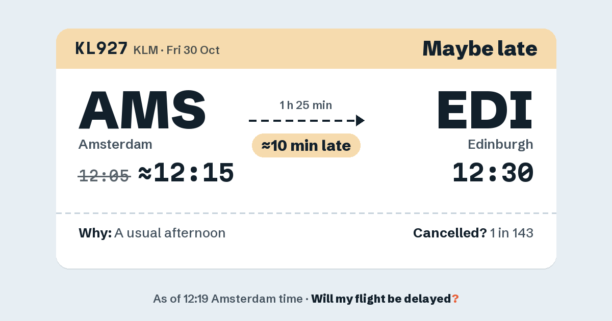 Link preview: KL927 lands about 12:32