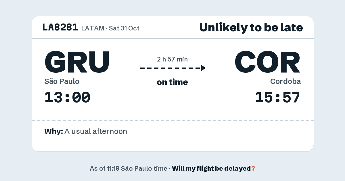 Link preview: LA8281 lands about 15:56