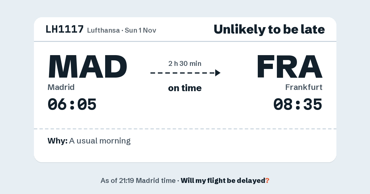 Link preview: LH1117 lands about 08:31