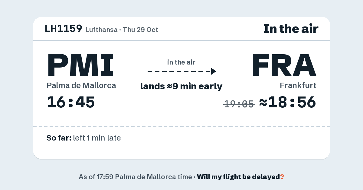 Link preview: LH1159 lands about 18:56
