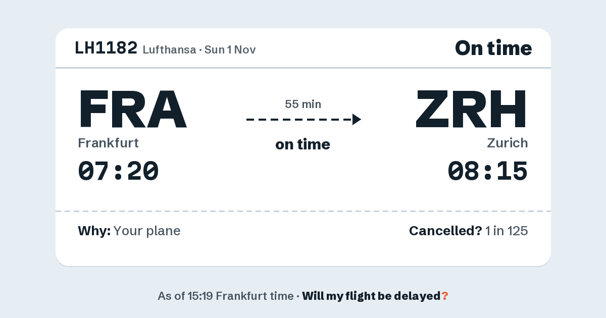Link preview: LH1182 lands about 08:12