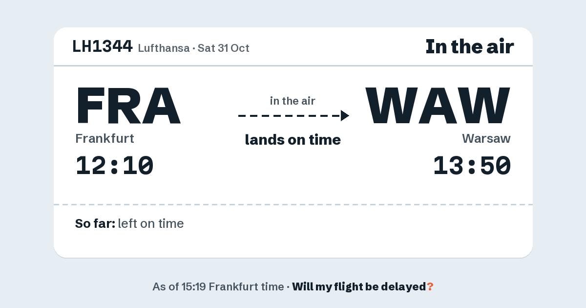 Link preview: LH1344 lands about 13:48
