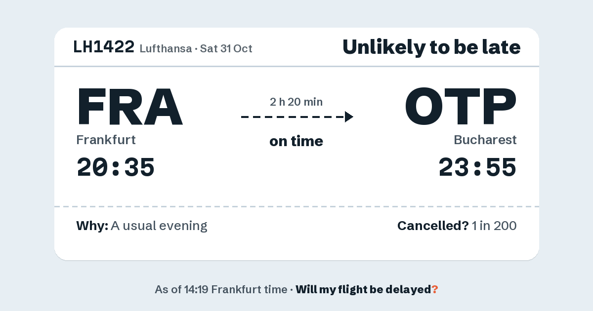 Link preview: LH1422 lands about 23:54