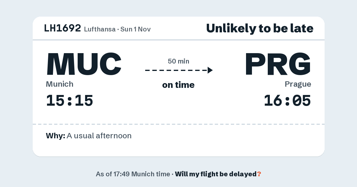 Link preview: LH1692 lands about 16:09
