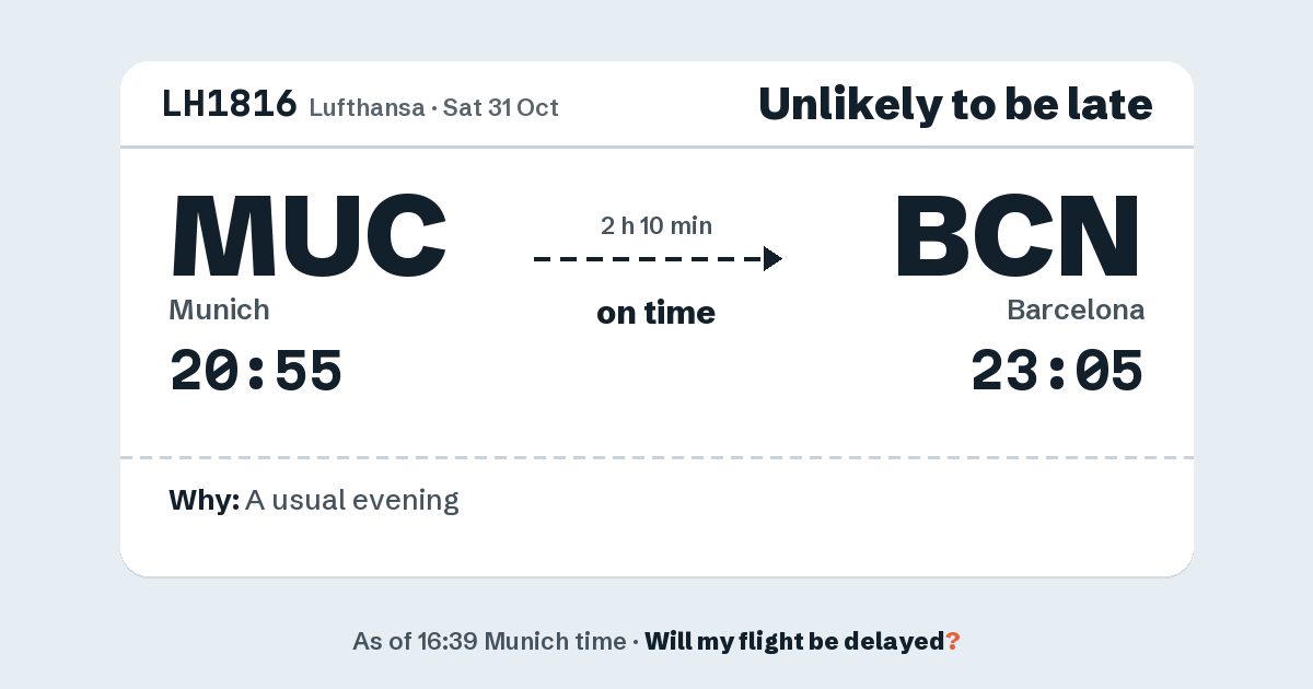 Link preview: LH1816 lands about 23:03